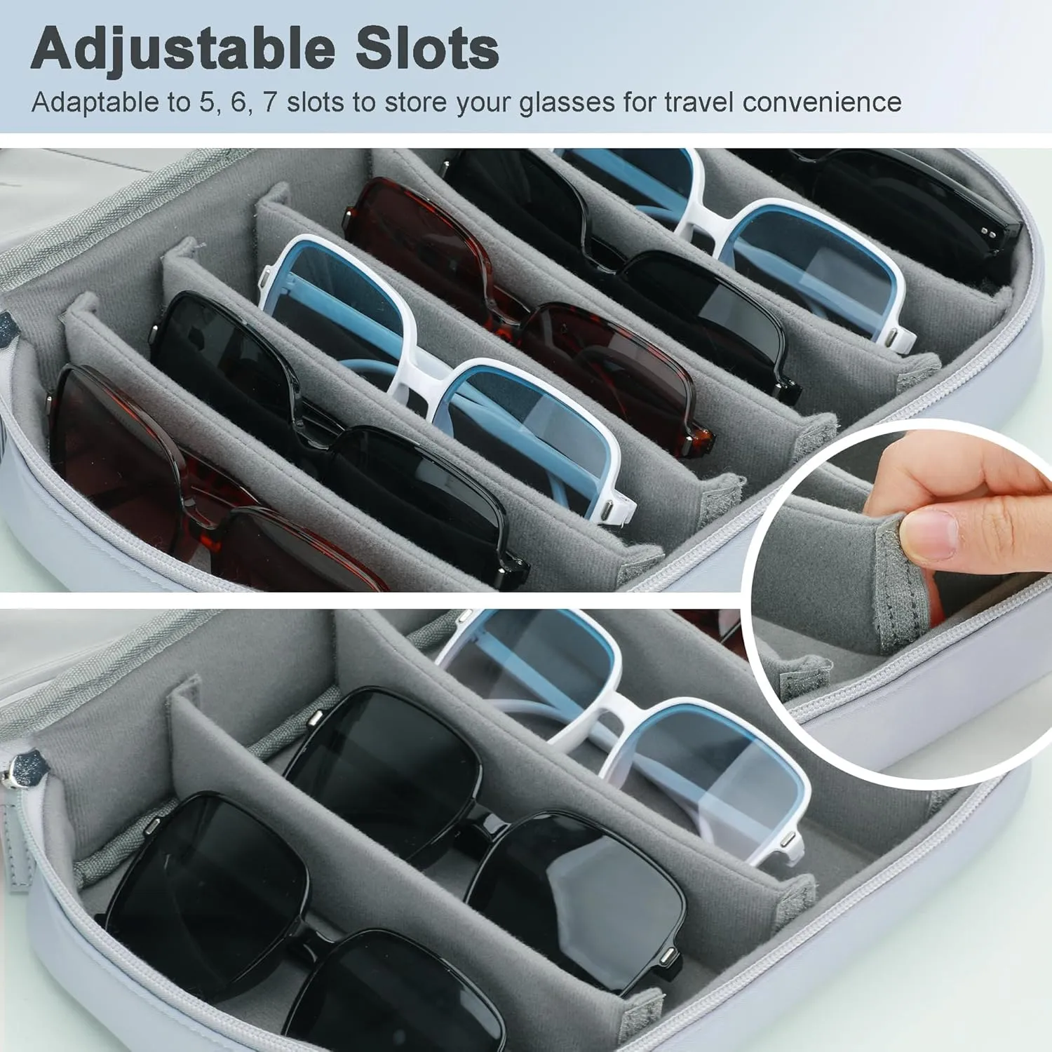 Bellzacasa Travel Sunglasses Organizer Case