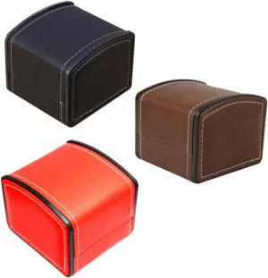 BESTYASH 3pcs Pu Leather Watch Box Stylish Jewelry Display Case for Wristwatches and Bracelets Storage for and Travel