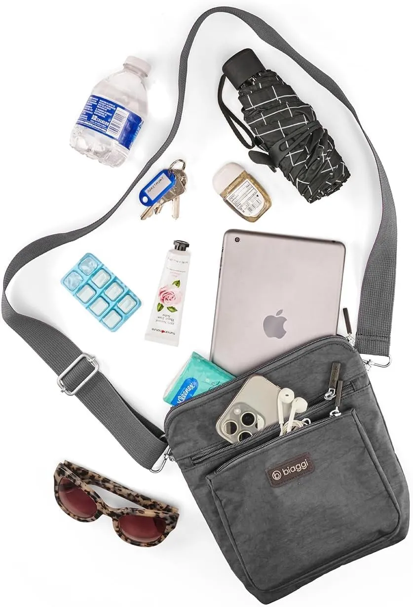 Biaggi Flexmates Convertible Crossbody | Lightweight RFID Blocking Crossbody for Travel, College, Weekend