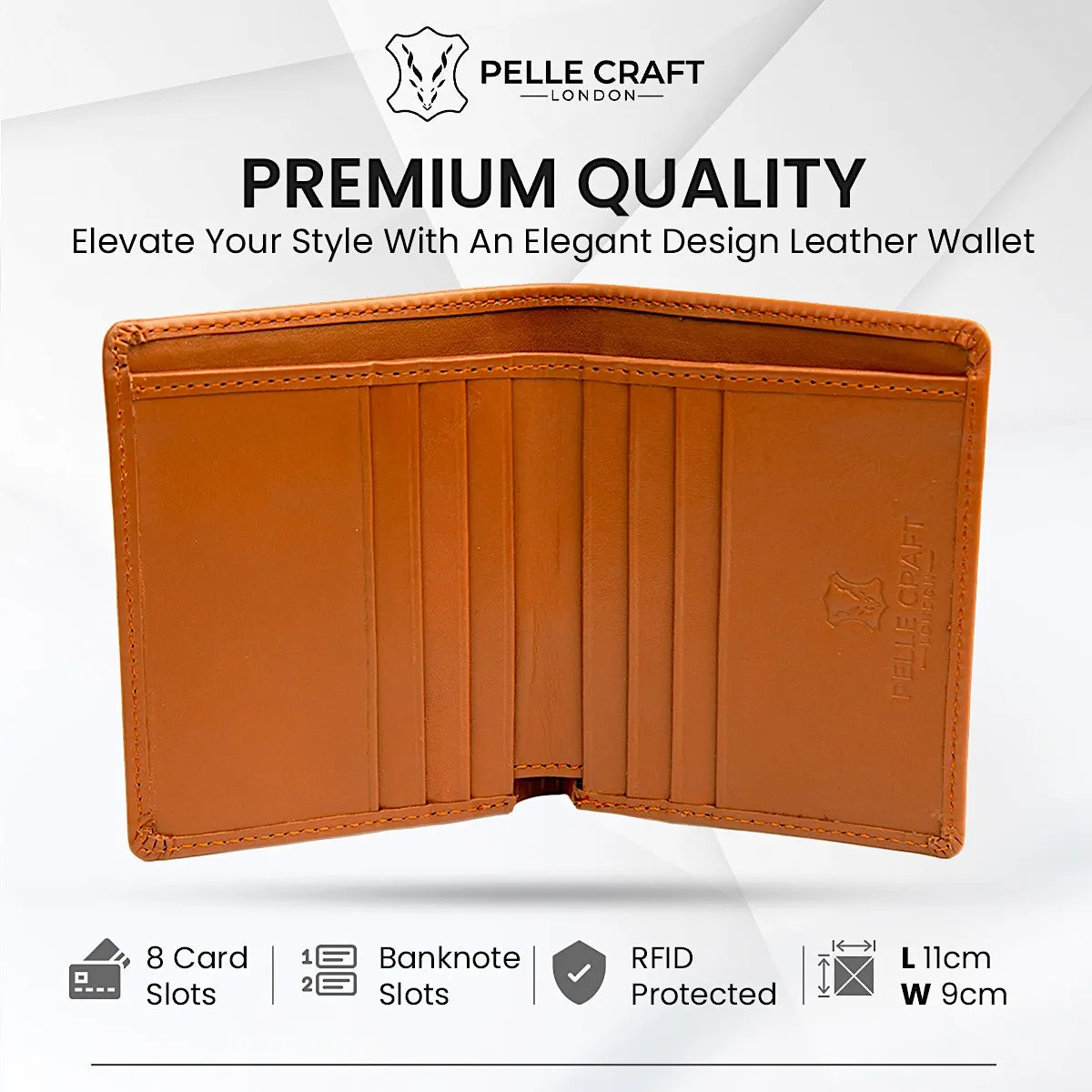 Bifold Slim Card Wallet with 8 c/c