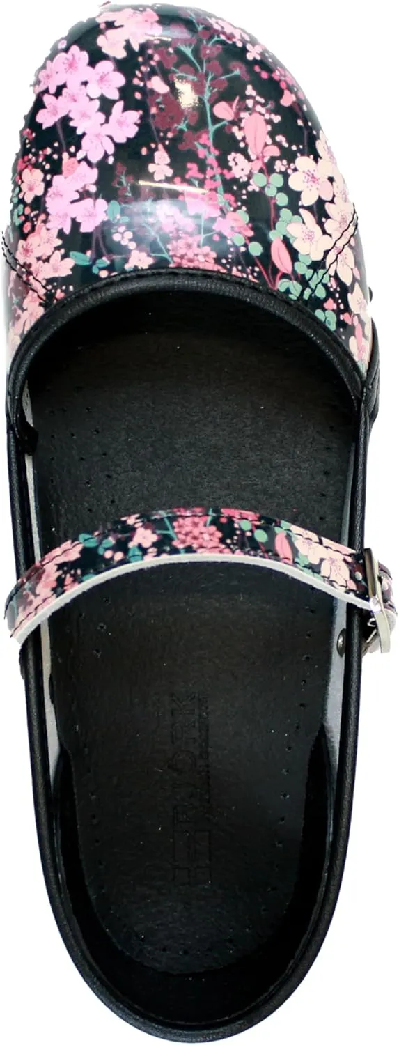 BJORK Swedish Comfort Women's Marcella Mary Jane Leather Clogs
