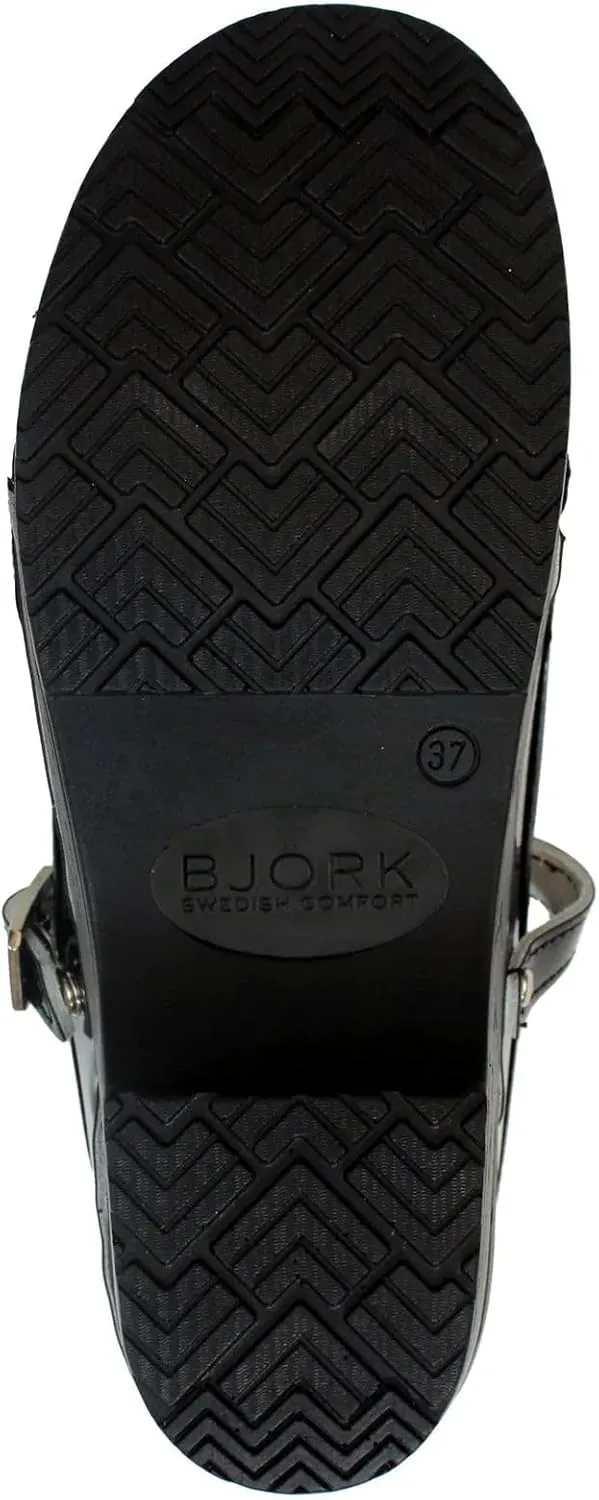 BJORK Swedish Comfort Women's Marcella Mary Jane Leather Clogs