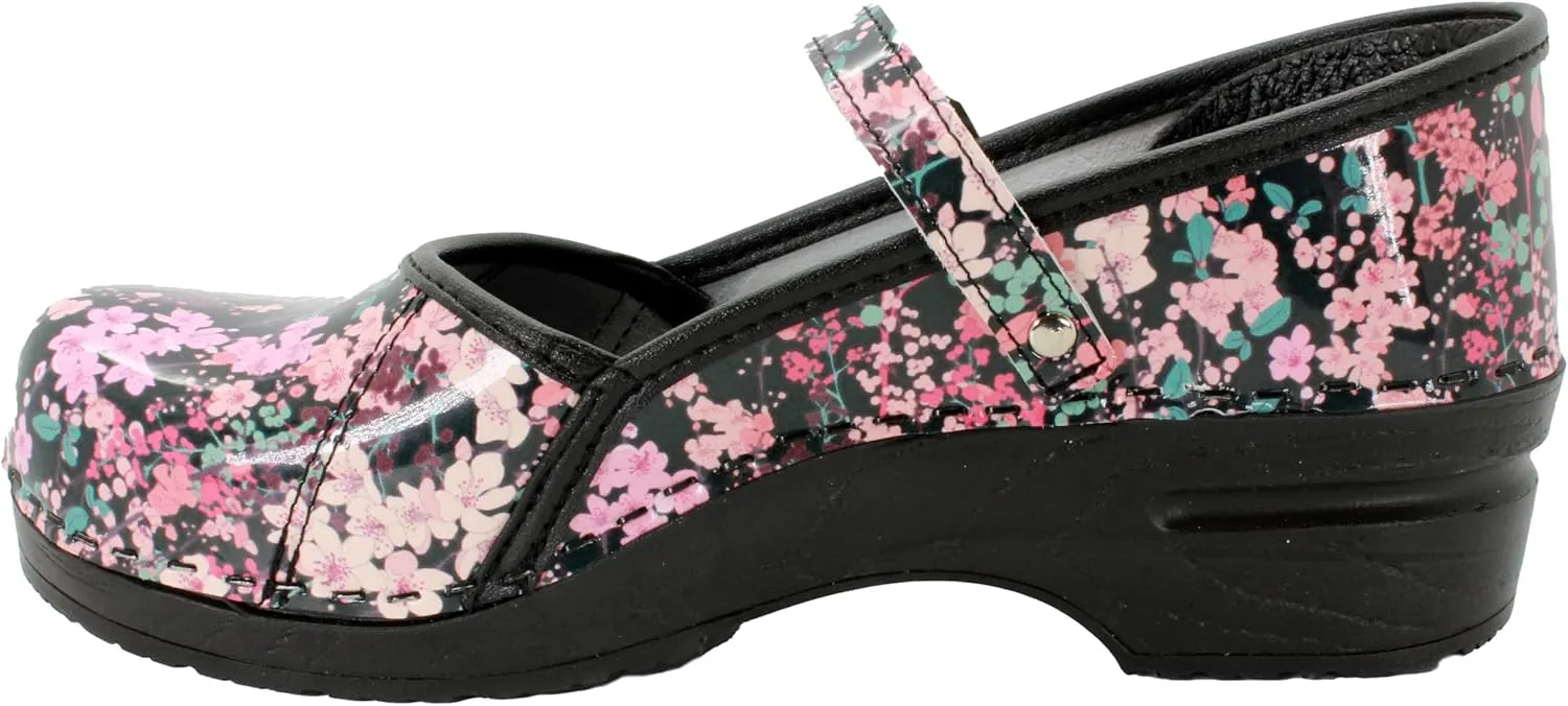 BJORK Swedish Comfort Women's Marcella Mary Jane Leather Clogs