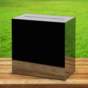 Black Acrylic Wedding Card Box Clear DIY Card Boxes Gift Card Box Money Box Holder for Wedding Reception Anniversary Birthday Party Baby Shower Graduation Decorations (10 x 10 x 5.5 inch)