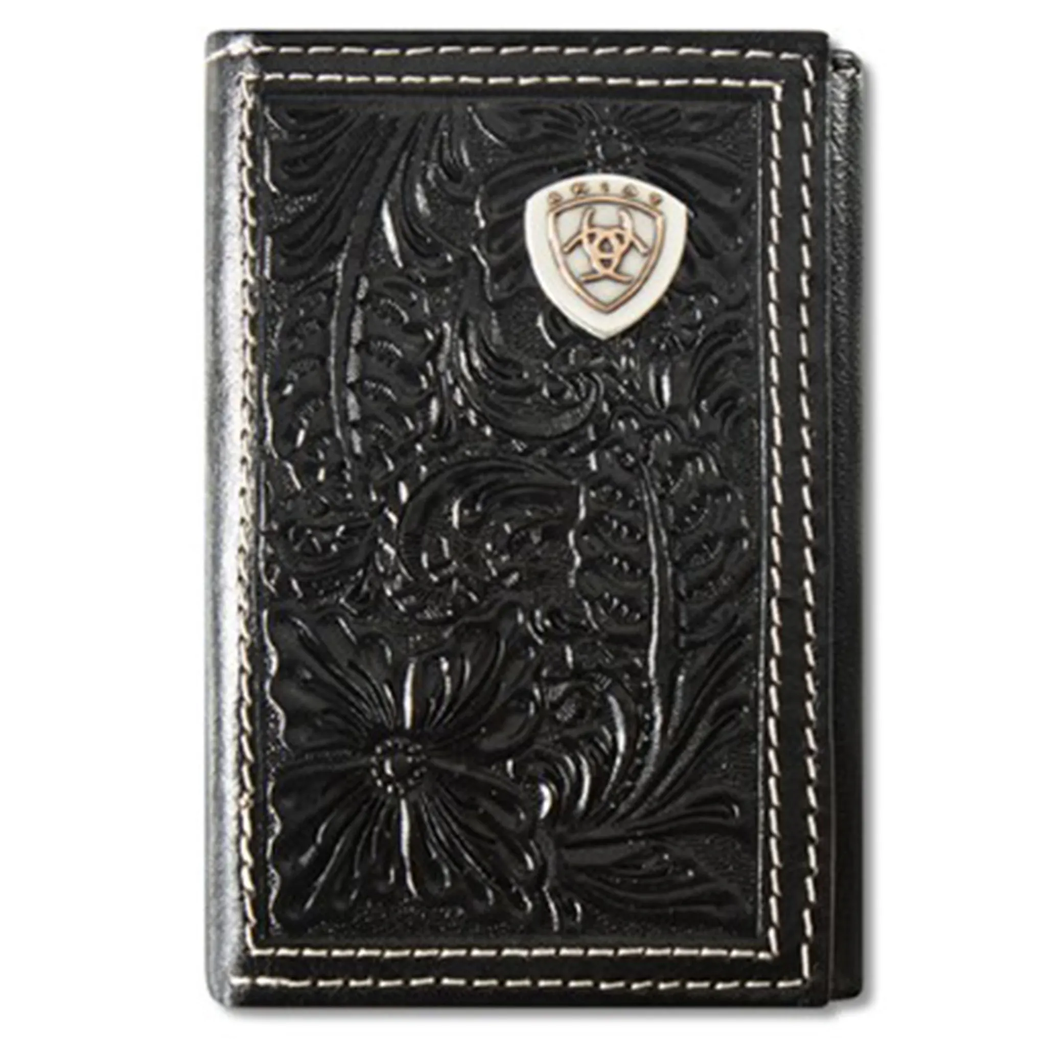 BLACK ARIAT TOOLED WALLET