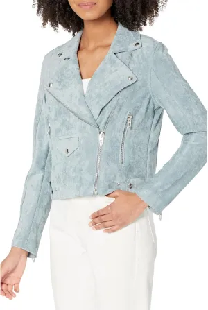 [BLANKNYC] Womens Luxury Clothing Faux Suede Moto Jacket, Comfortable & Stylish Coat