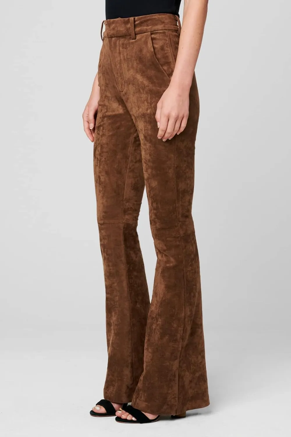 [BLANKNYC] Womens Luxury Clothing Vegan Leather Wide Wale Corduroy Flare Pant