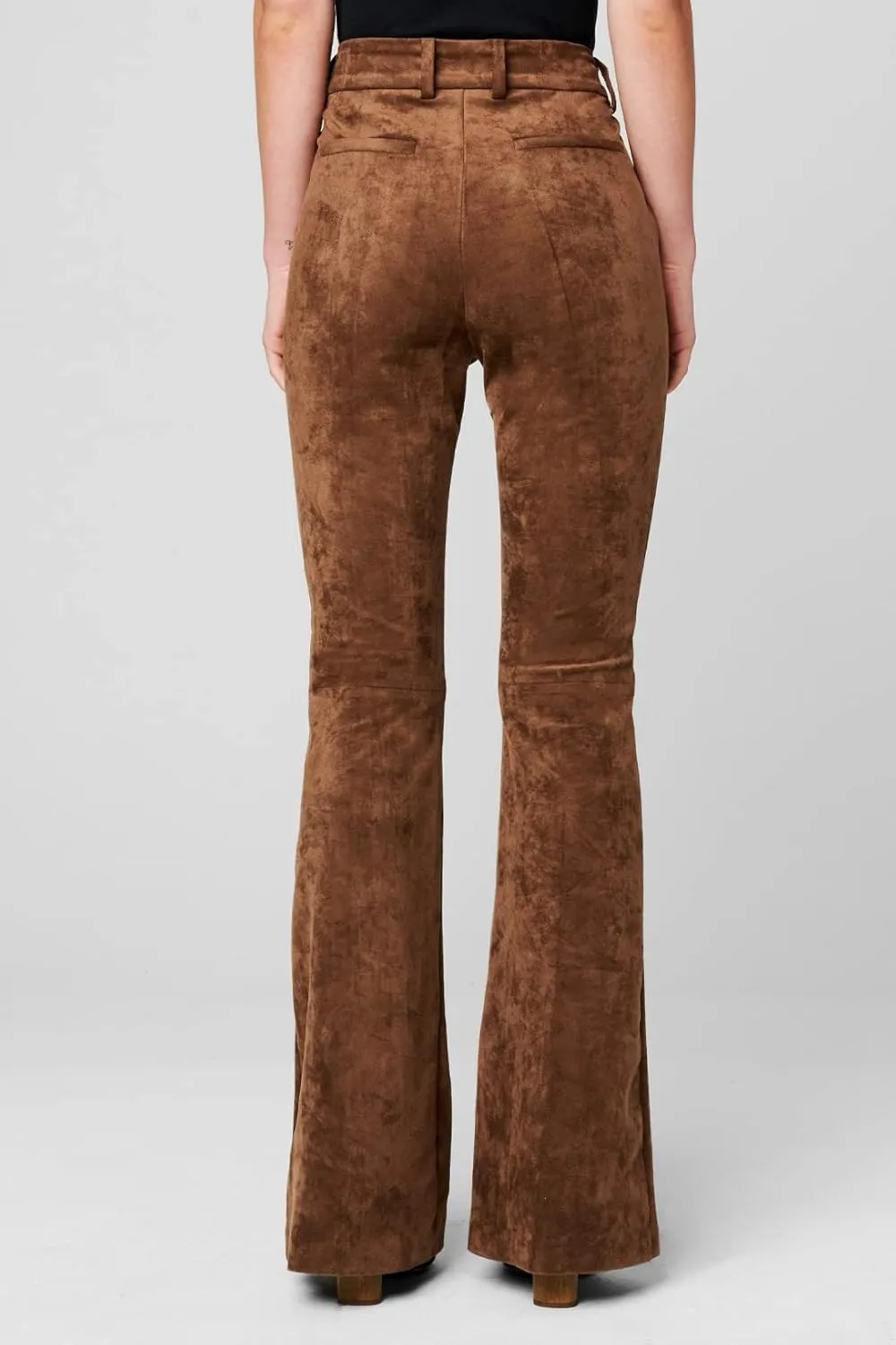 [BLANKNYC] Womens Luxury Clothing Vegan Leather Wide Wale Corduroy Flare Pant