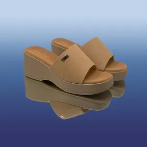 Blossom Tan Wedge Mules
