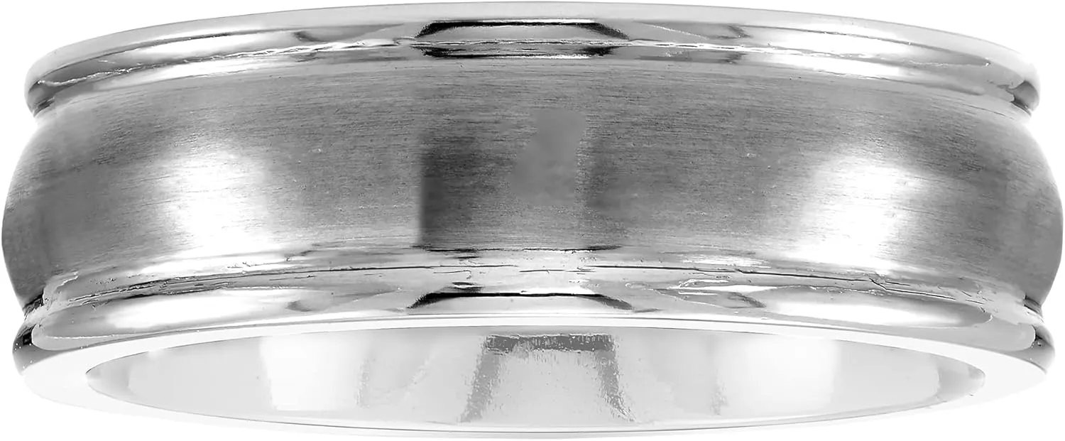 Boston Bay Diamonds Tantalum Comfort Fit Mens Wedding Band or Fashion Ring - 7mm & 8mm - Choice of Style