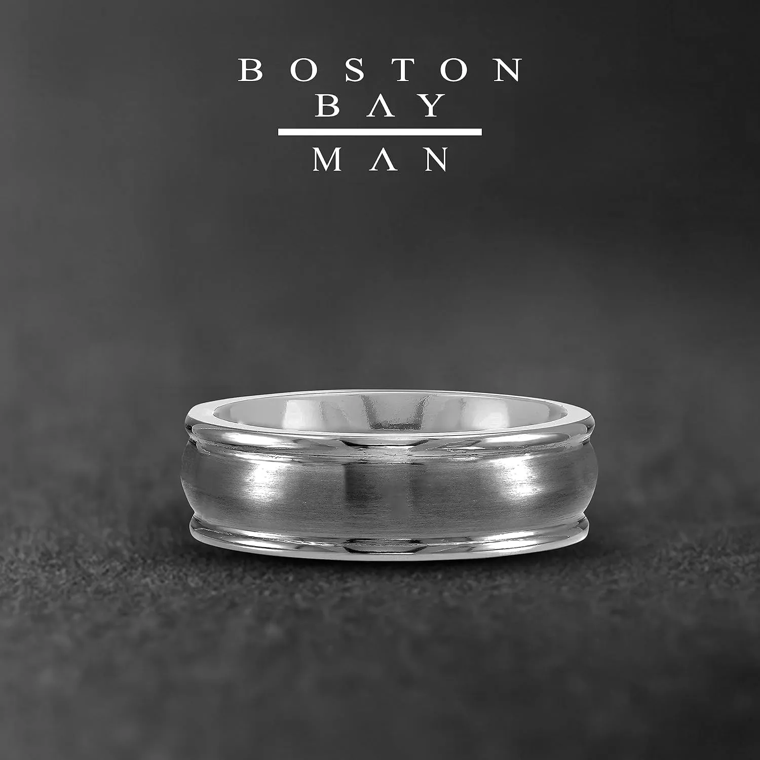 Boston Bay Diamonds Tantalum Comfort Fit Mens Wedding Band or Fashion Ring - 7mm & 8mm - Choice of Style