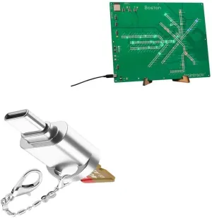 BoxWave Adapter Compatible with Traintrackr Massachusetts Map Trackr - Micro SD Card miniReader, USB Type-C OTG Reader USB3.0 Adapter Keychain - Metallic Silver