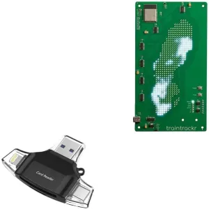 BoxWave Smart Gadget Compatible with Traintrackr Sweden Map Trackr - AllReader SD Card Reader, microSD Card Reader SD Compact USB - Jet Black