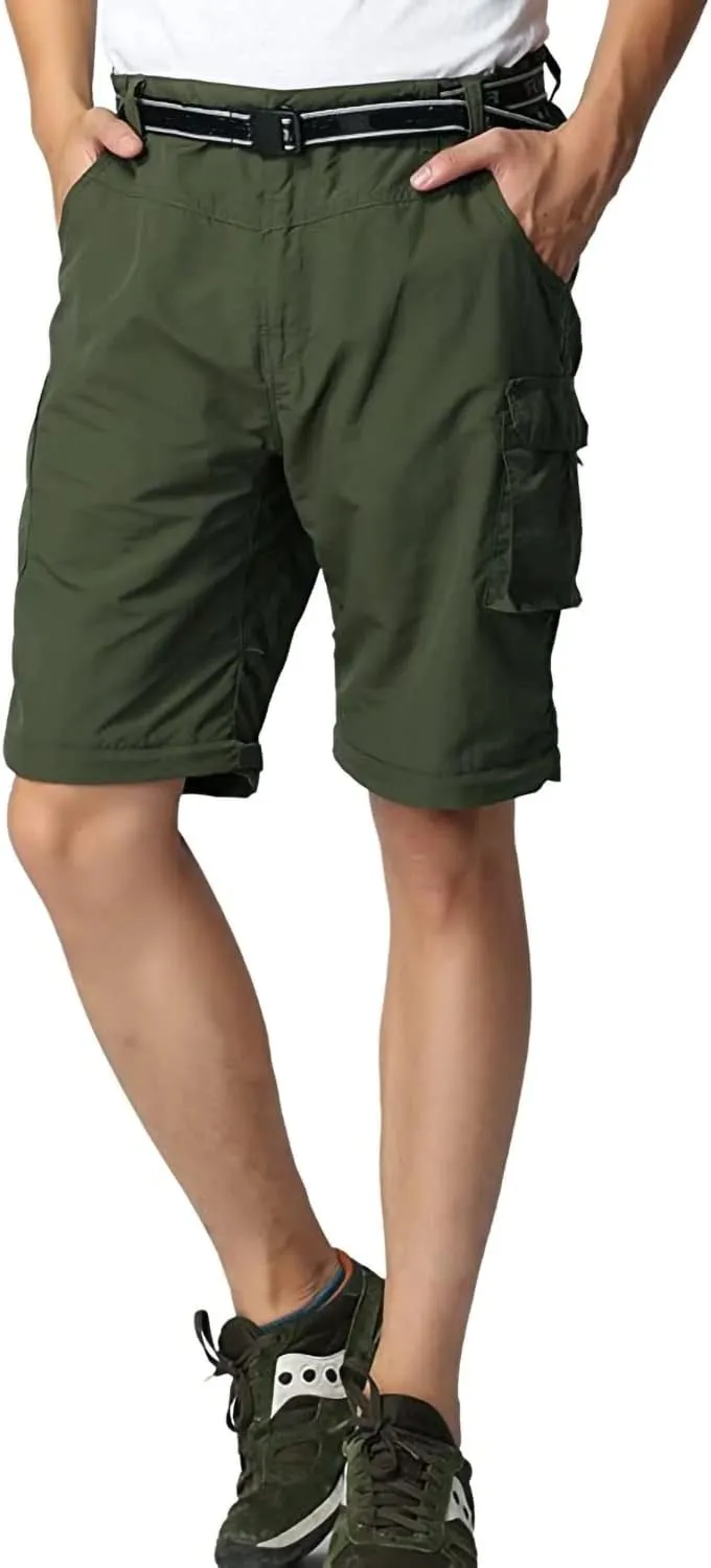 Boy’s Convertible Hiking Pants Lightweight Quick Dry Zip Off Pants for Kids Youth Outdoor UPF 50  Casual Cargo Trousers