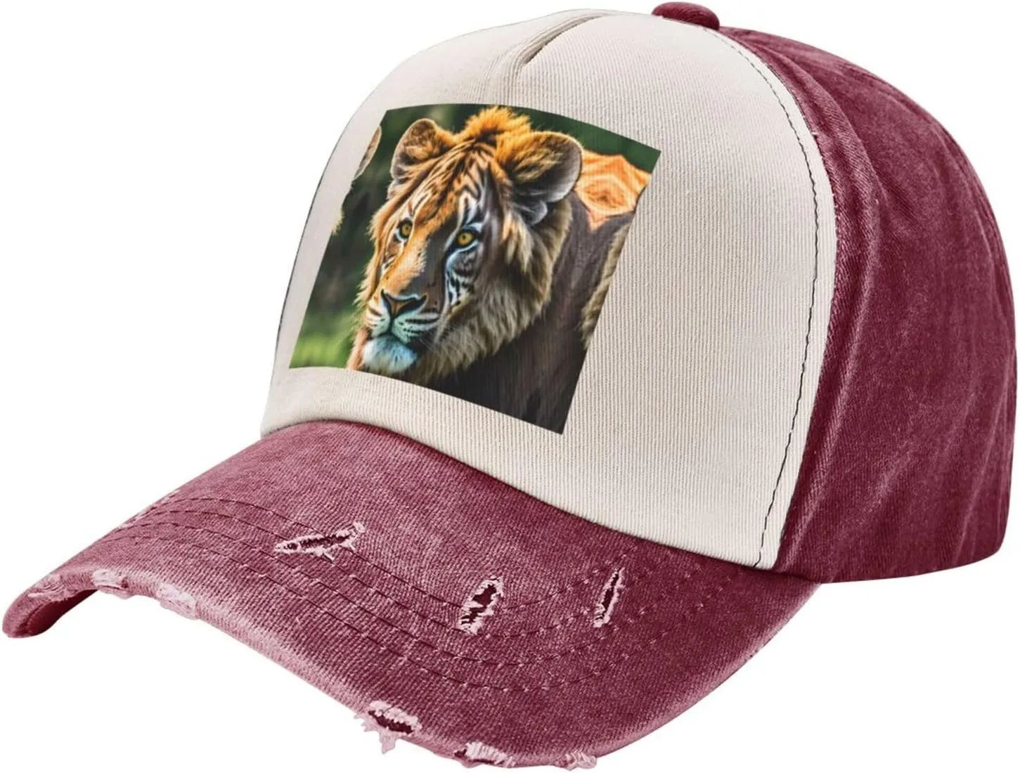 Bright Cabbage Unisex Adjustable and Breathable Sporty Denim Hat,Stylish Baseball Cap for Outdoor Activities