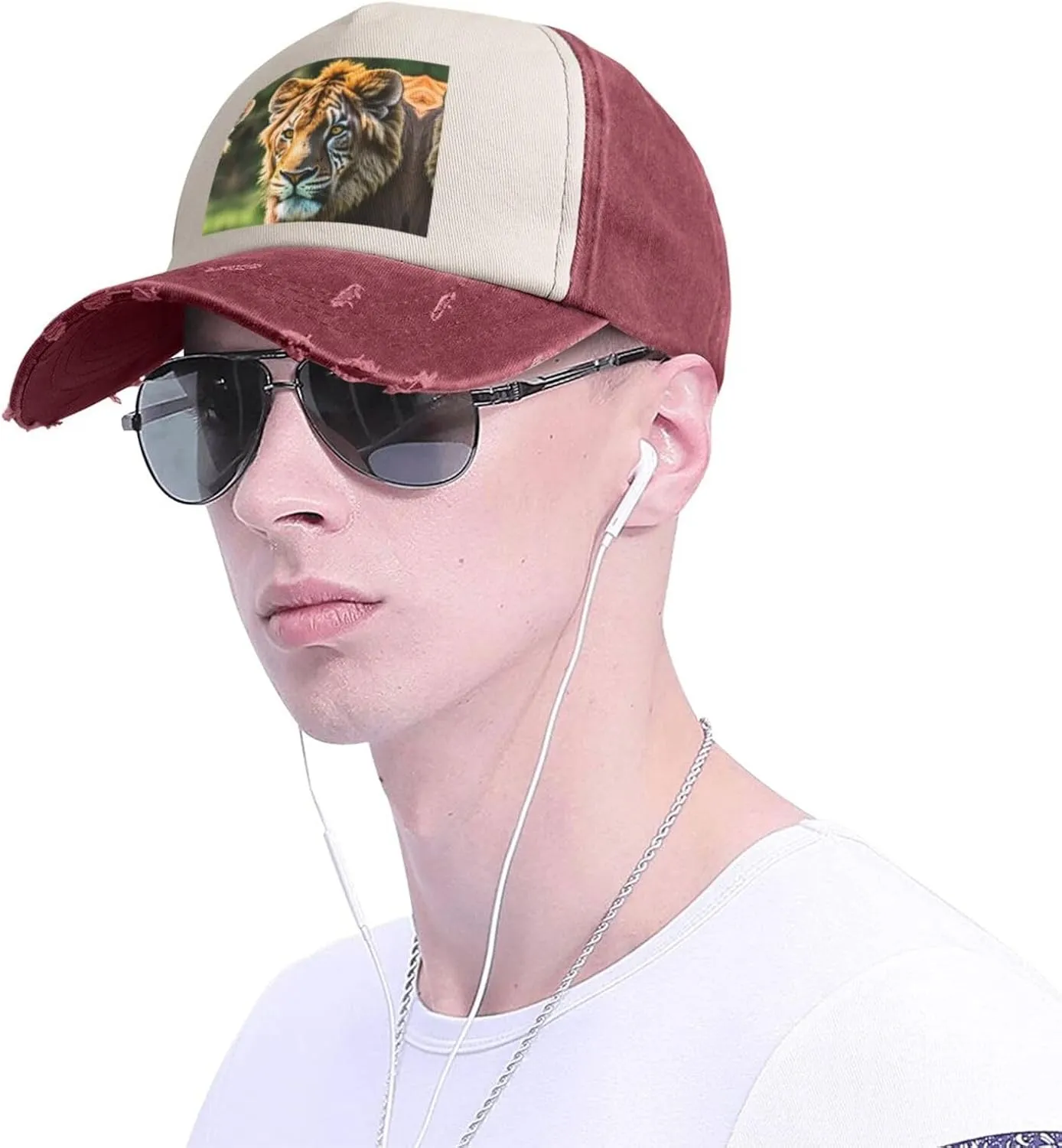 Bright Cabbage Unisex Adjustable and Breathable Sporty Denim Hat,Stylish Baseball Cap for Outdoor Activities