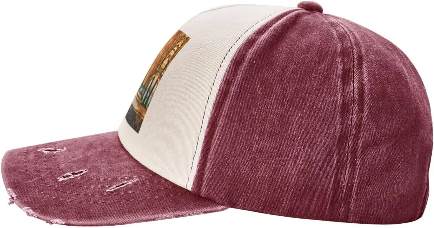 Bright Cabbage Unisex Adjustable and Breathable Sporty Denim Hat,Stylish Baseball Cap for Outdoor Activities