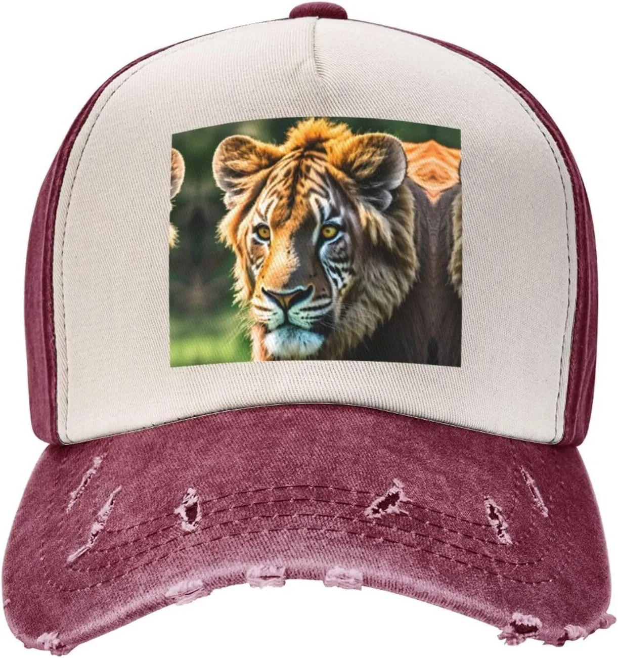 Bright Cabbage Unisex Adjustable and Breathable Sporty Denim Hat,Stylish Baseball Cap for Outdoor Activities