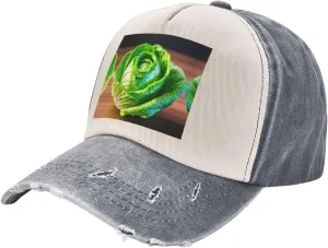 Bright Cabbage Unisex Adjustable and Breathable Sporty Denim Hat,Stylish Baseball Cap for Outdoor Activities