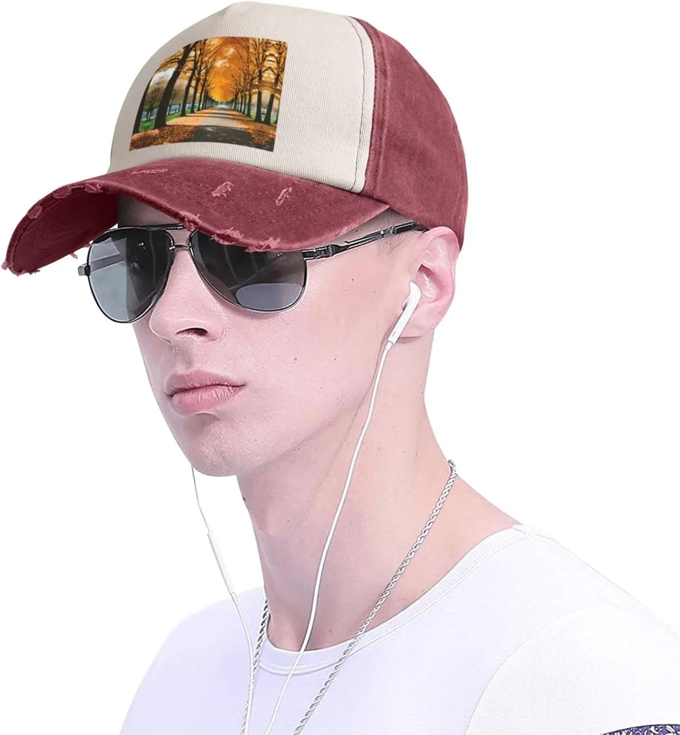 Bright Cabbage Unisex Adjustable and Breathable Sporty Denim Hat,Stylish Baseball Cap for Outdoor Activities