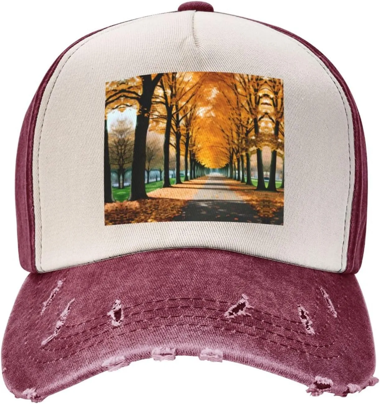 Bright Cabbage Unisex Adjustable and Breathable Sporty Denim Hat,Stylish Baseball Cap for Outdoor Activities