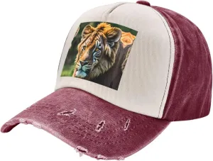 Bright Cabbage Unisex Adjustable and Breathable Sporty Denim Hat,Stylish Baseball Cap for Outdoor Activities