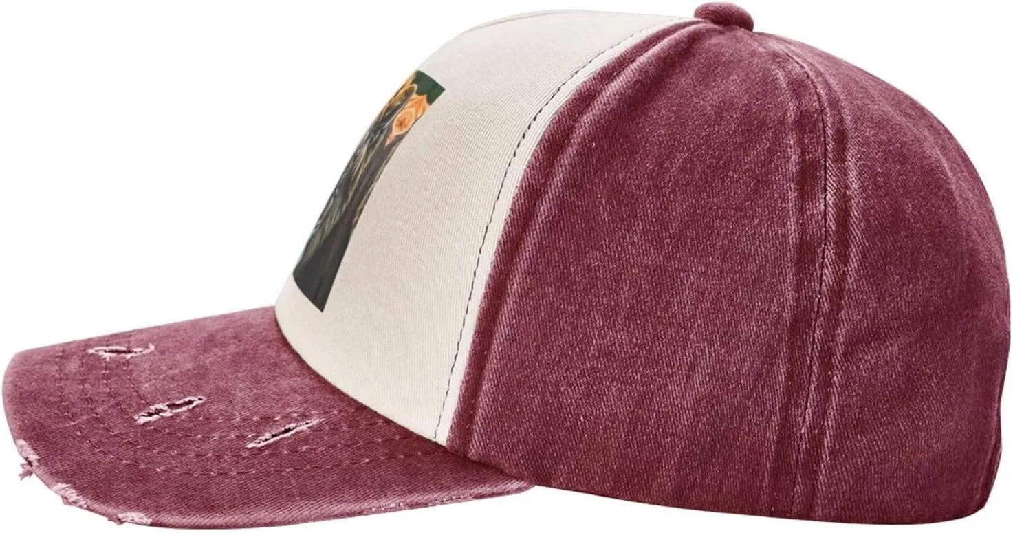 Bright Cabbage Unisex Adjustable and Breathable Sporty Denim Hat,Stylish Baseball Cap for Outdoor Activities