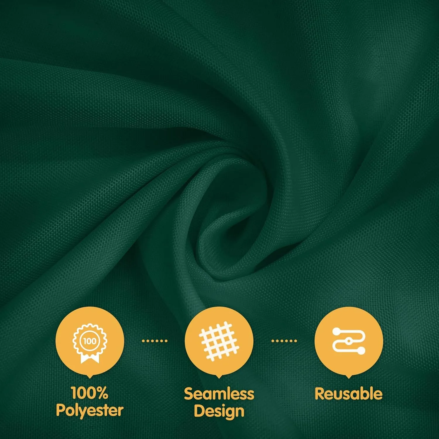 BRILLMAX 6 Pack Hunter Green Round Tablecloths 132 Inch - Circle Bulk Linen Polyester Fabric Washable Table Cloth Cover for Wedding Reception Banquet Birthday Party Buffet Restaurant
