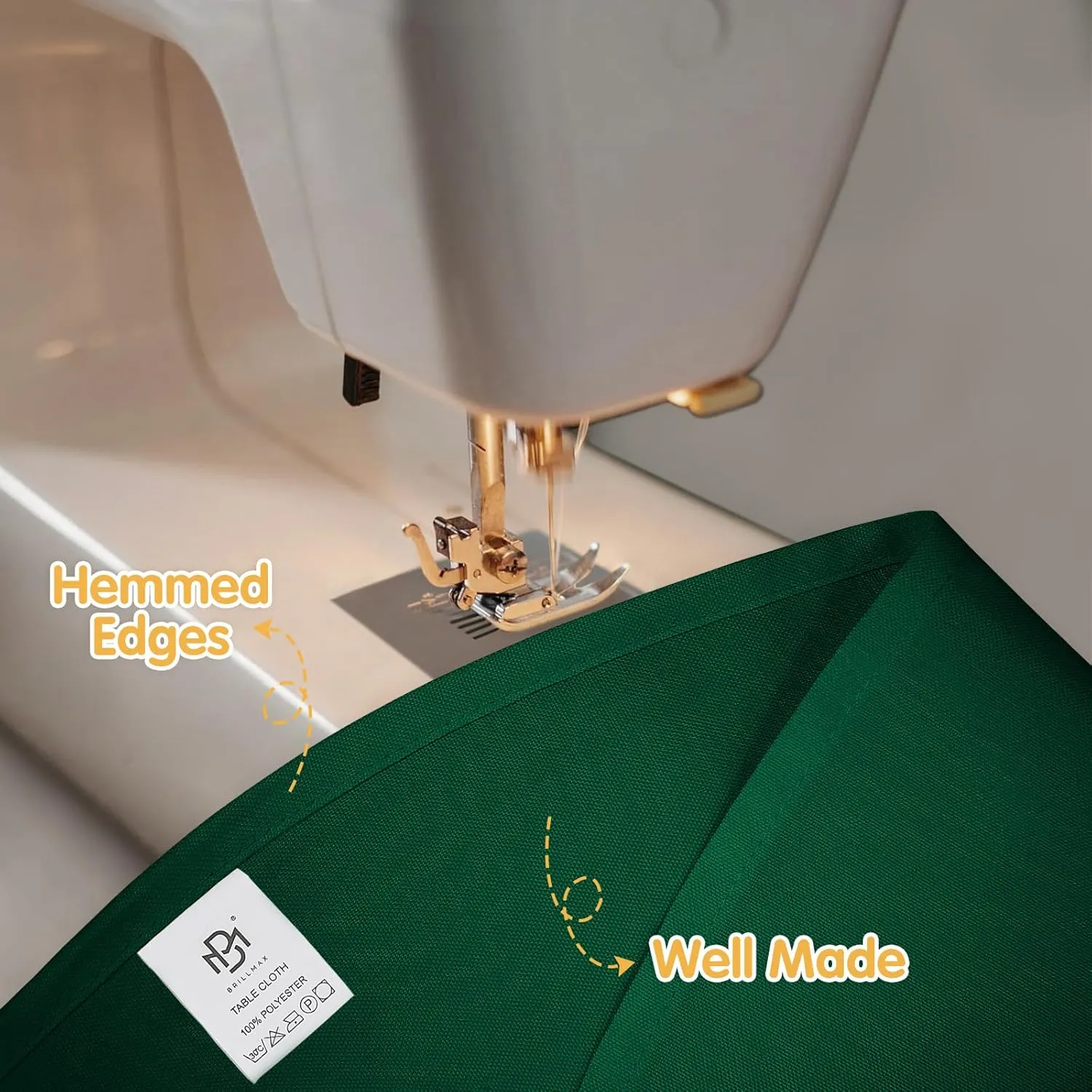 BRILLMAX 6 Pack Hunter Green Round Tablecloths 132 Inch - Circle Bulk Linen Polyester Fabric Washable Table Cloth Cover for Wedding Reception Banquet Birthday Party Buffet Restaurant