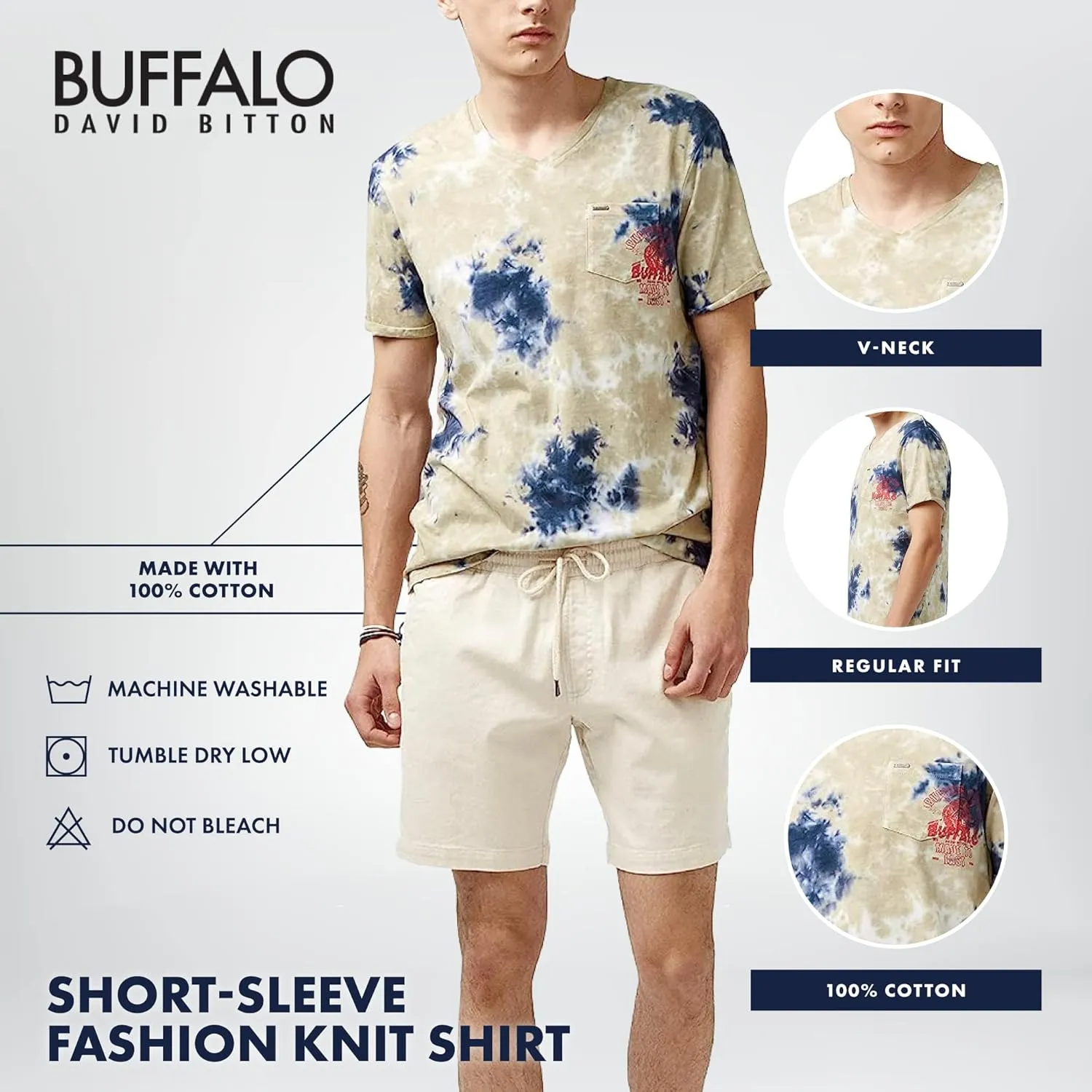 Buffalo David Bitton Men's Short Sleeve Fashion Knit