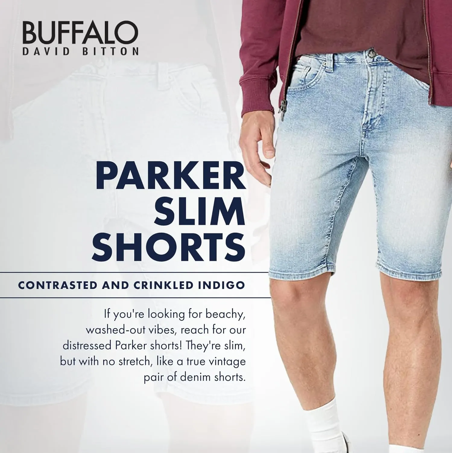 Buffalo David Bitton Men's Slim Parker Denim Shorts