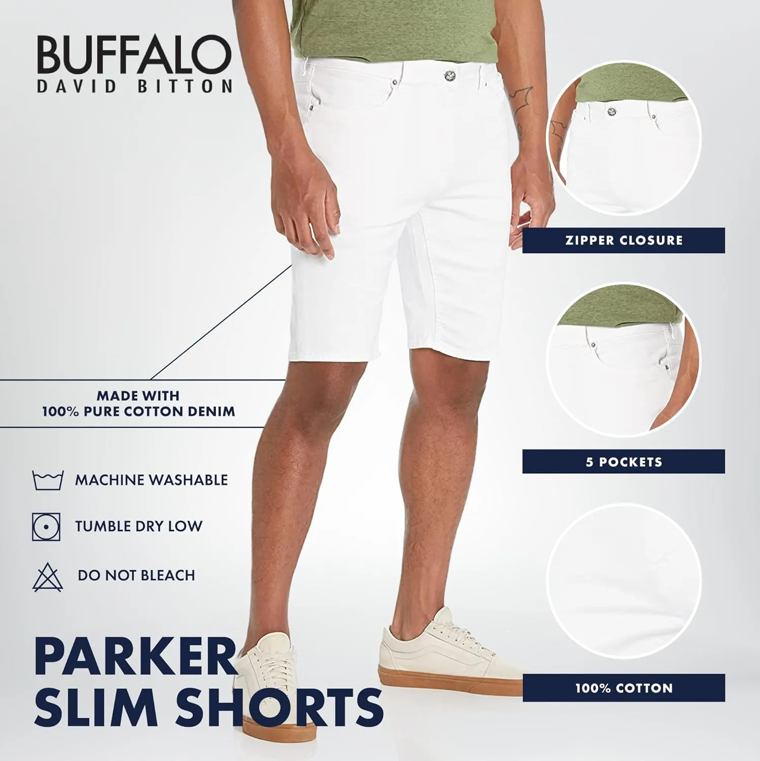 Buffalo David Bitton Men's Slim Parker Denim Shorts