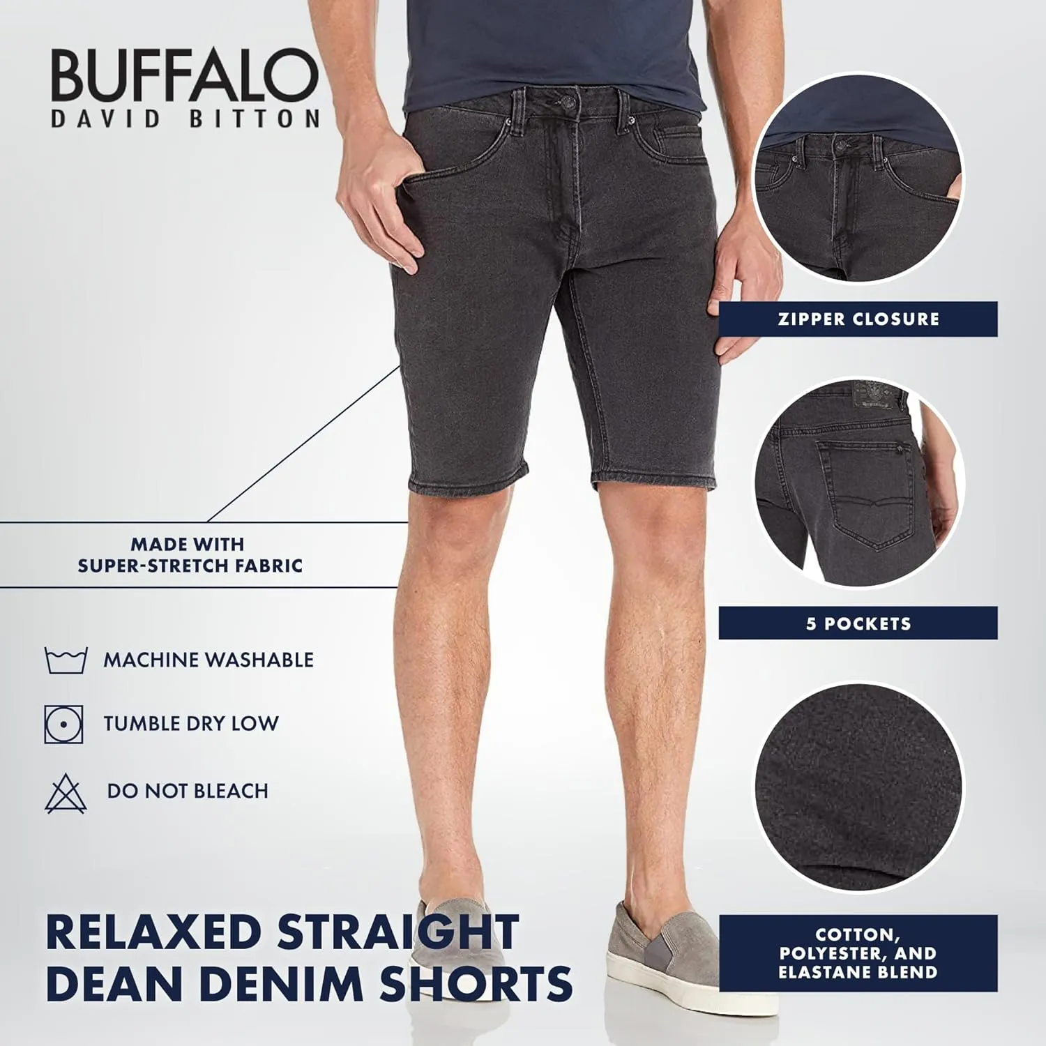 Buffalo David Bitton Men's Slim Parker Denim Shorts