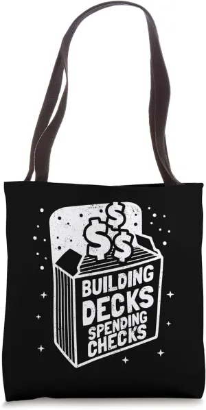 Building decks spending checks - Trading Card Tote Bag
