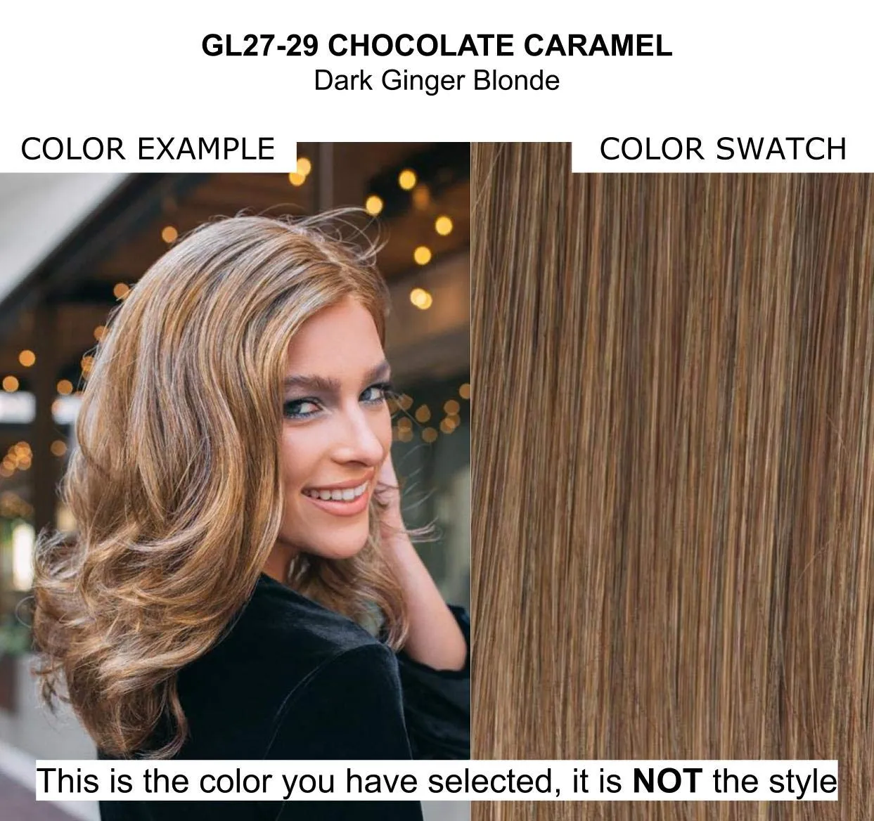 Bundle - 5 Items: Stylish Flair Wig by Gabor, Christy's Wigs Q & A Booklet, 2oz Travel Size Wig Shampoo, HD Smooth and Wide Tooth Comb - Color: 27_29