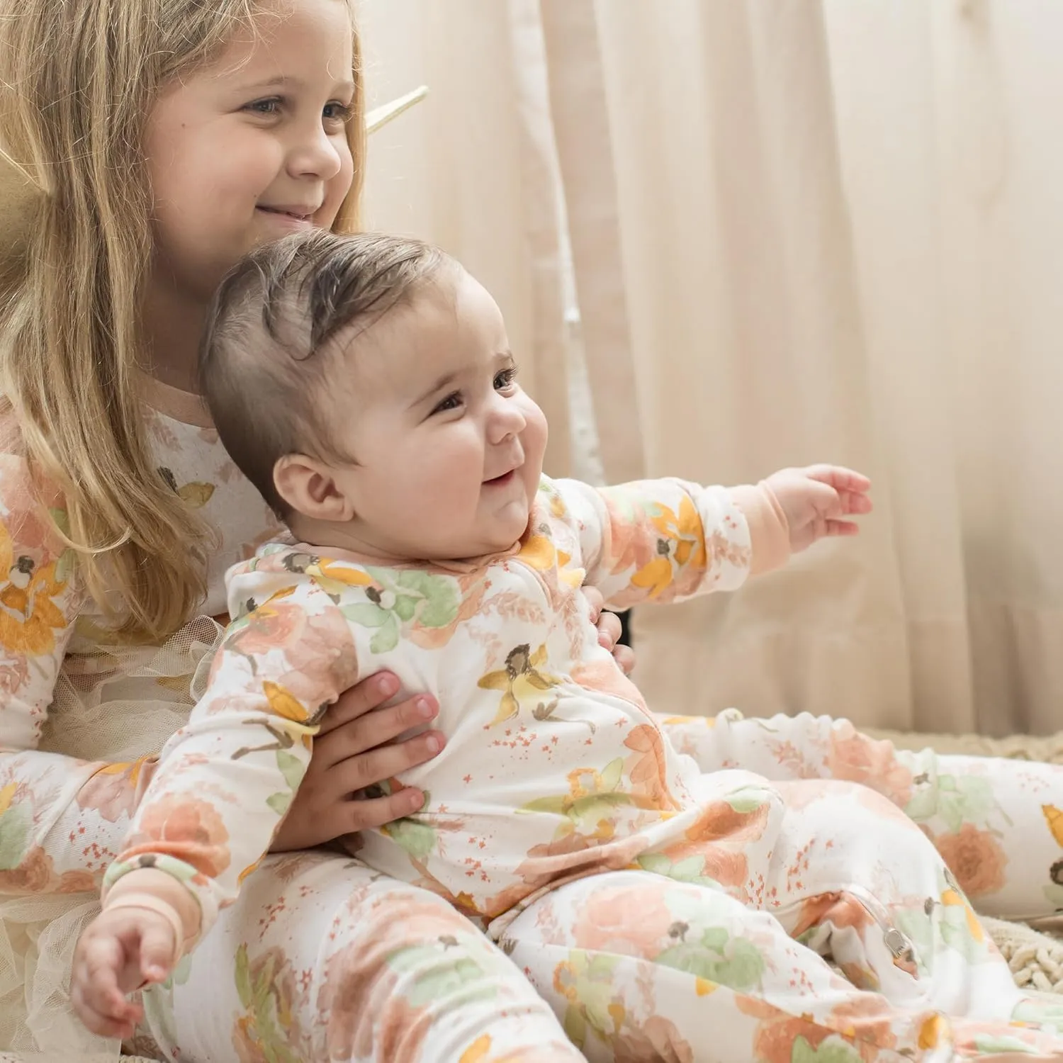 Burt's Bees Baby Baby Girls' 100% Organic Cotton Zip Front One-Piece Sleep & Play Loose Fit Pajamas