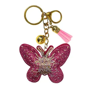 Butterfly Crystal Bling Keychain