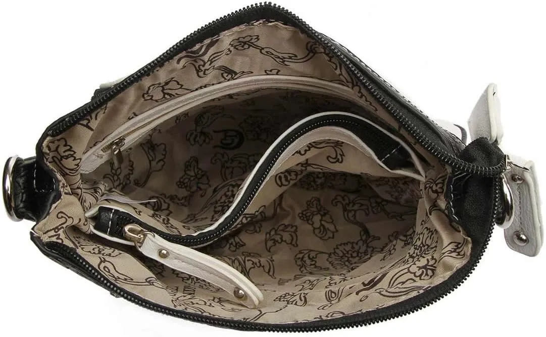 Butterfly Flower Springtime Purse Women Clutch Western CCW Rhinestone Crossbody Handbags With Mini Wallet