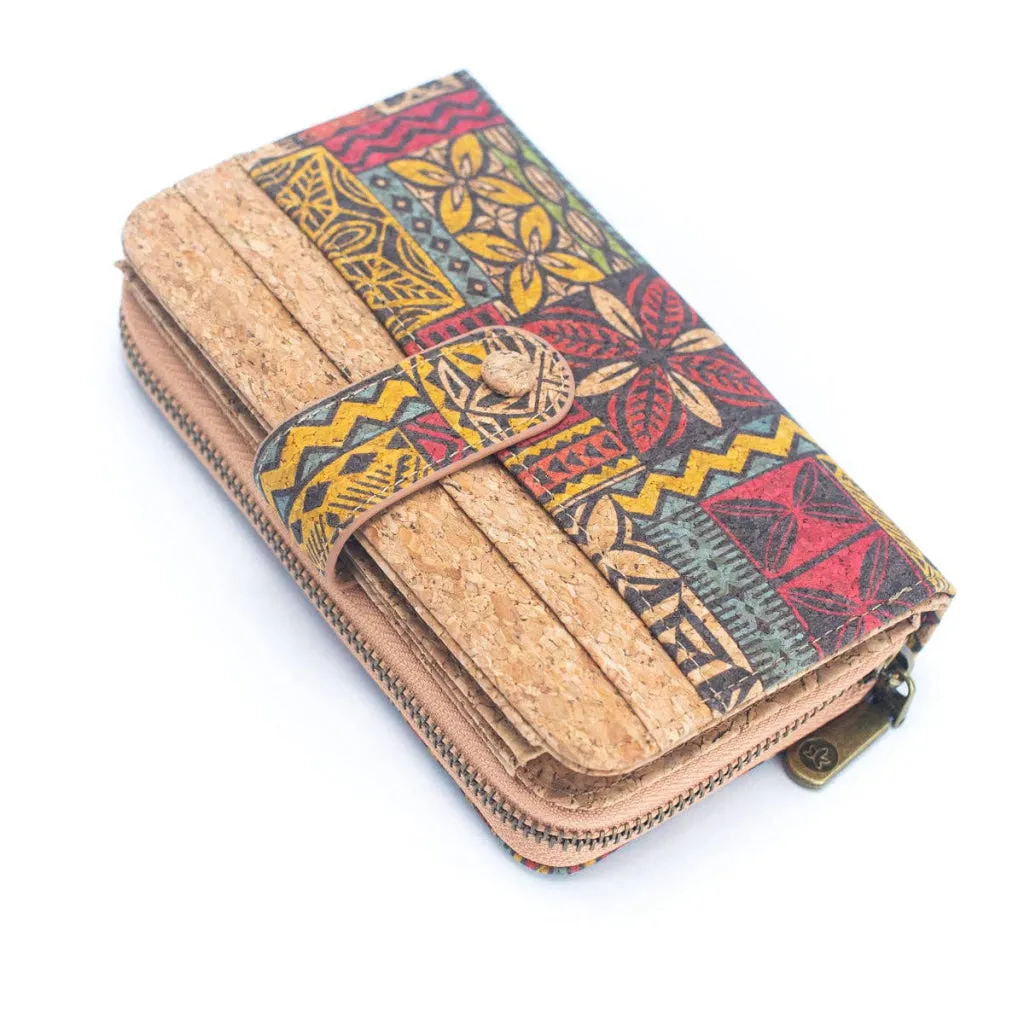 BUY 1 GET 1 FREE: Medium Cork Women's Wallet with Card Holder (6 Units ) BAGD-506-MIX-6