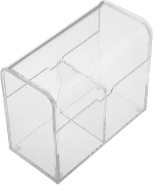 Cabilock Multipurpose Acrylic Story Card Case Storage Box 12x10x6cm for Flashcards Office Classroom