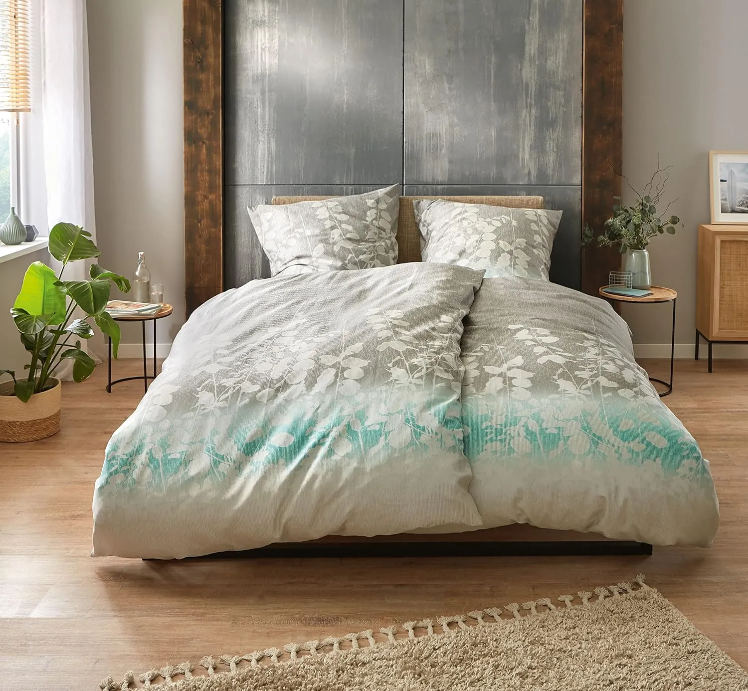Calmaro Bed Linen, Cotton, Multicoloured, 155 x 220 cm (80 x 80 cm)