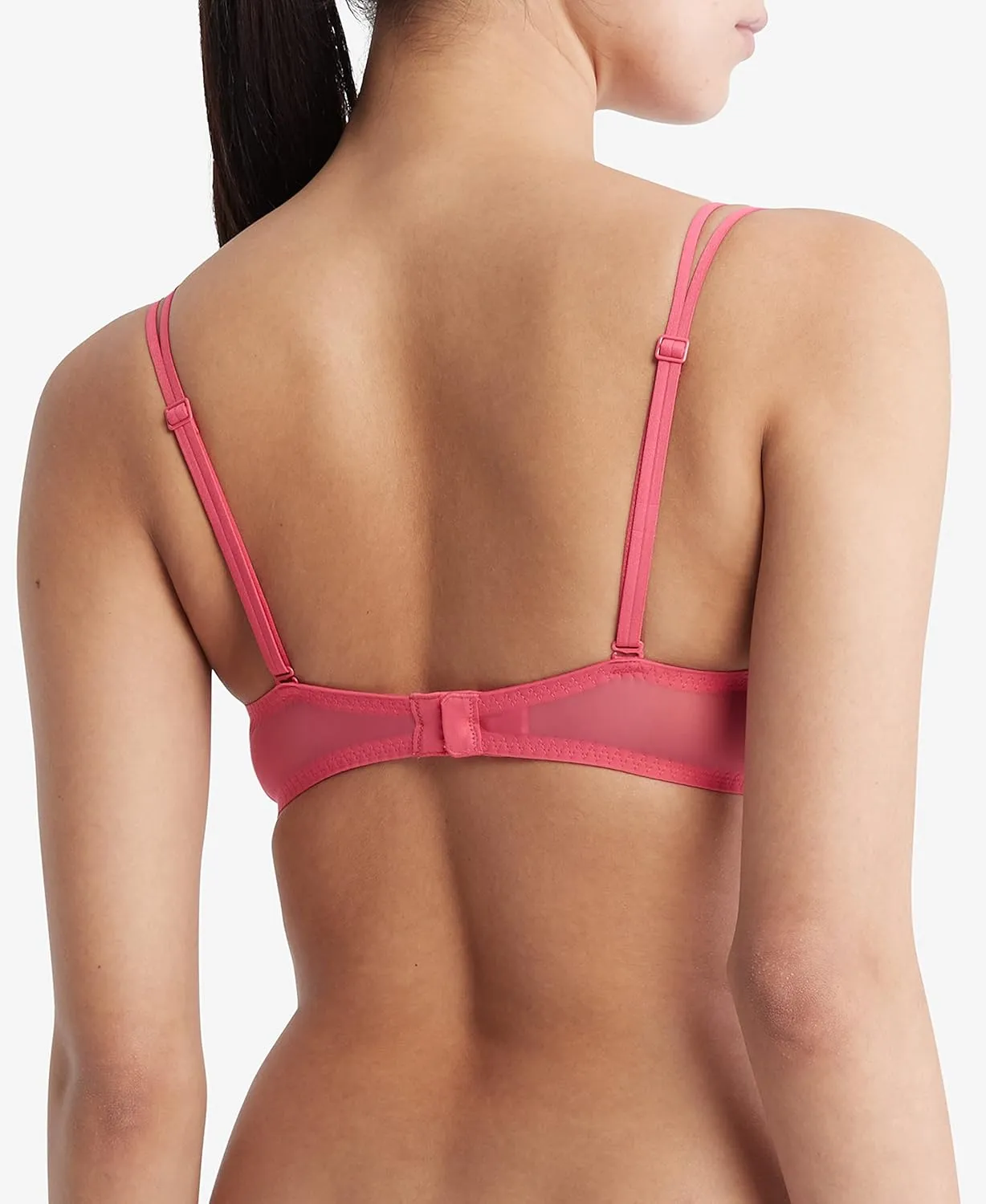 Calvin Klein Women's Sheer Marquisette Lightly Lined Demi Bra