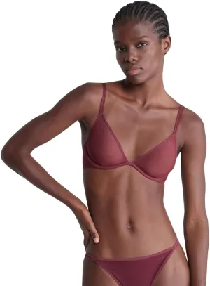 Calvin Klein Women's Sheer Marquisette Unlined Plunge Bra