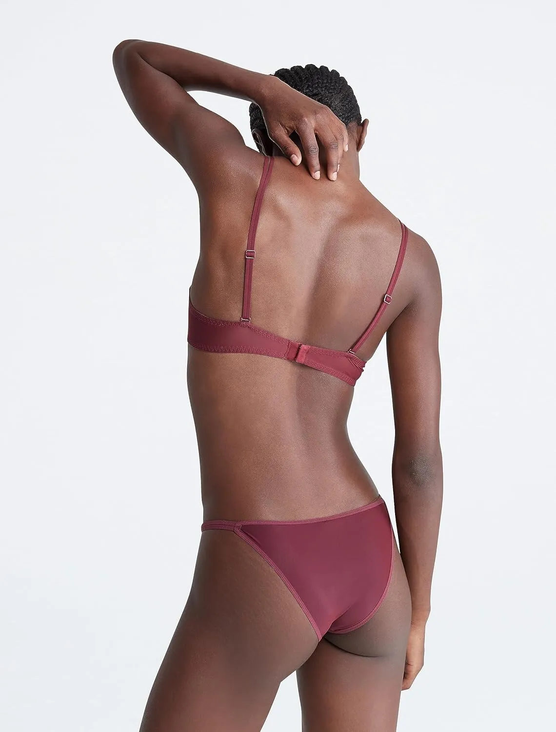 Calvin Klein Women's Sheer Marquisette Unlined Plunge Bra