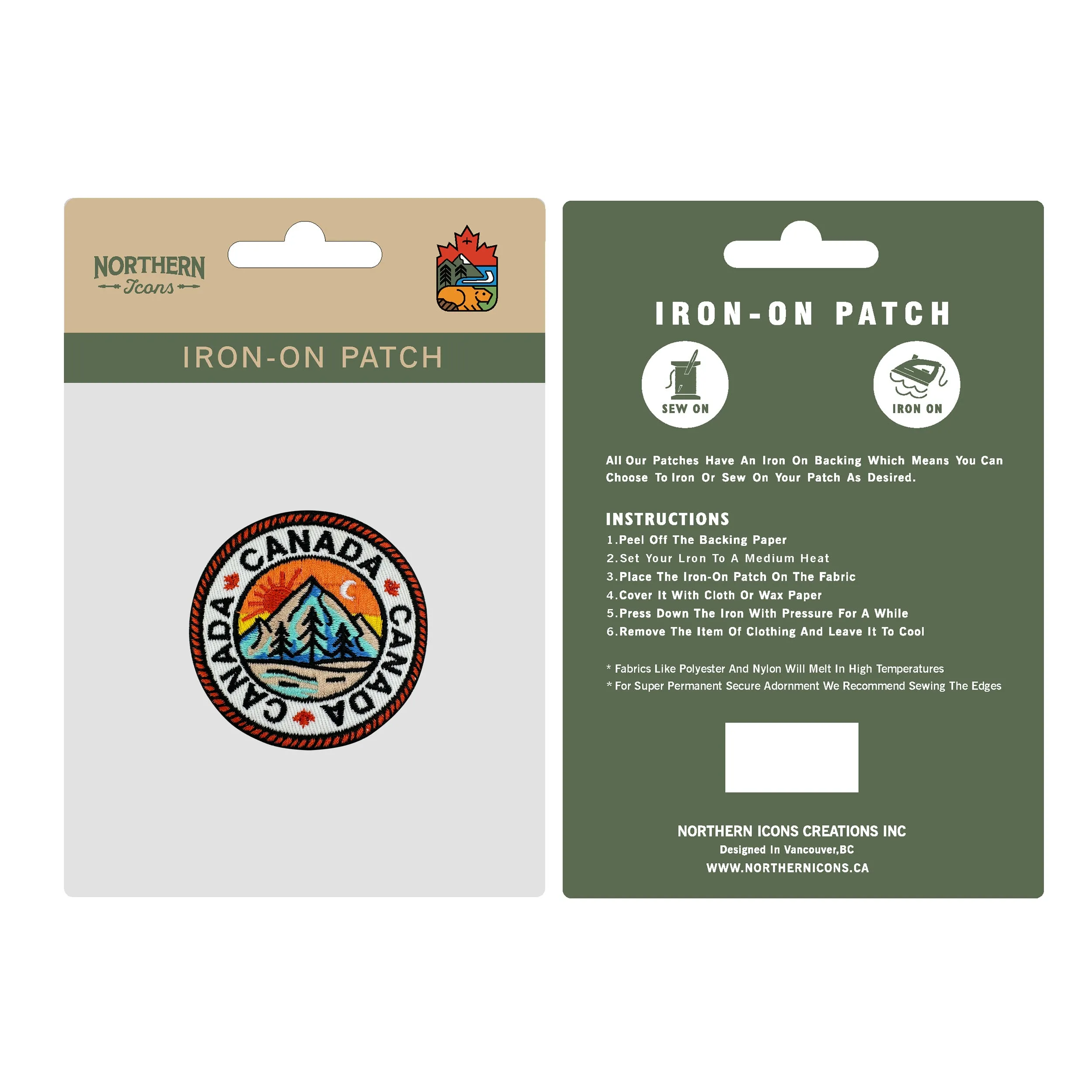 Canada iron-on embroidery patch