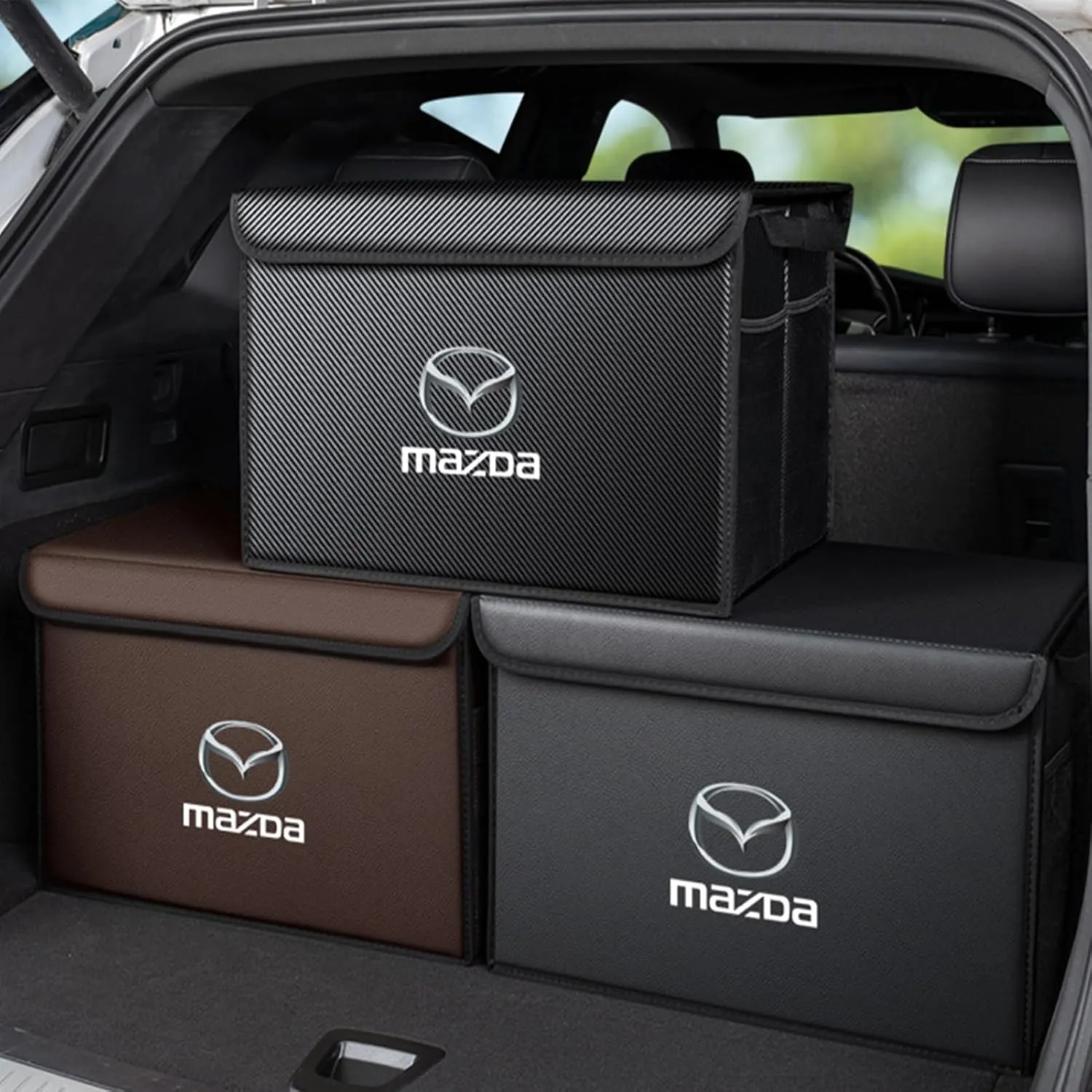 Car Trunk Organizer for Mazda 6 Sport GH Facelift 2010-2013 Thickened Car Boot Tidy Storage Box Tailor-made Lidded Storage Bins for Home Car Outdoor Camping Travel,B