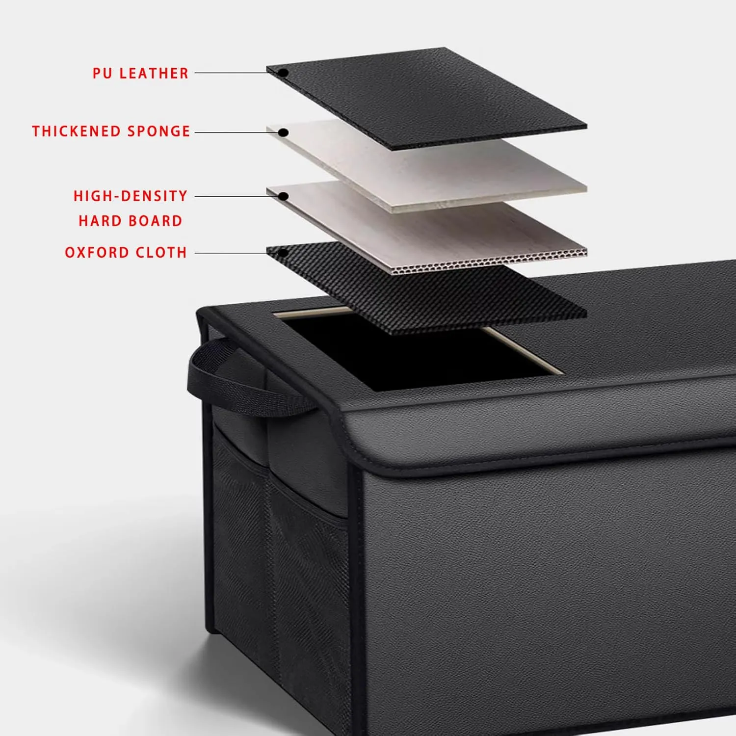 Car Trunk Organizer for Mazda MX-30 DR 2020 - Thickened Car Boot Tidy Storage Box Tailor-made Lidded Storage Bins for Home Car Outdoor Camping Travel,D