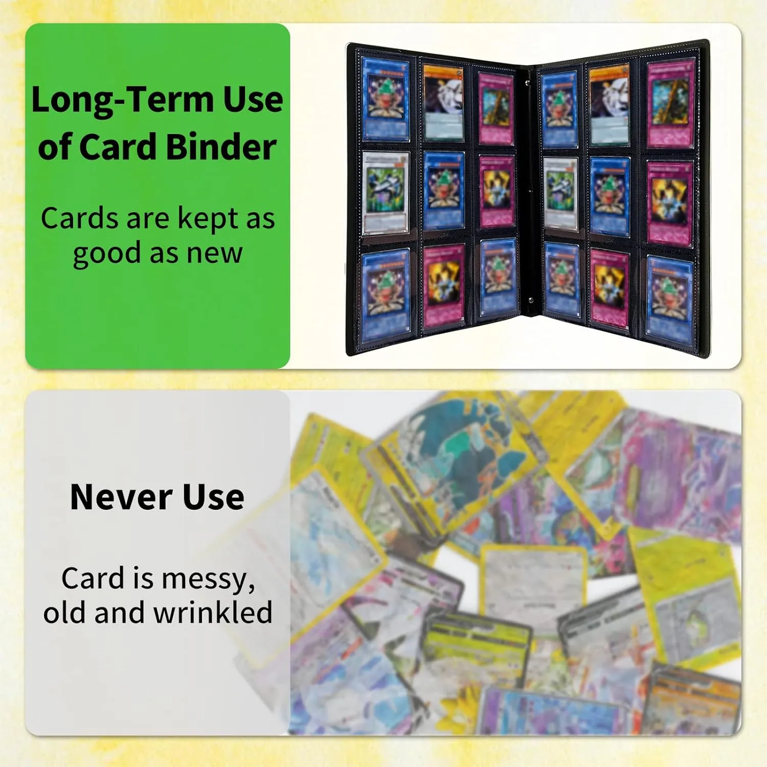 Card Binder 9 Pocket Trading Card Album Folder 900 Side Loading Pocket Binder Baseball Card Binder with Colorful Butterflies Pattern Design Card Binder for Game Cards & Sports Cards