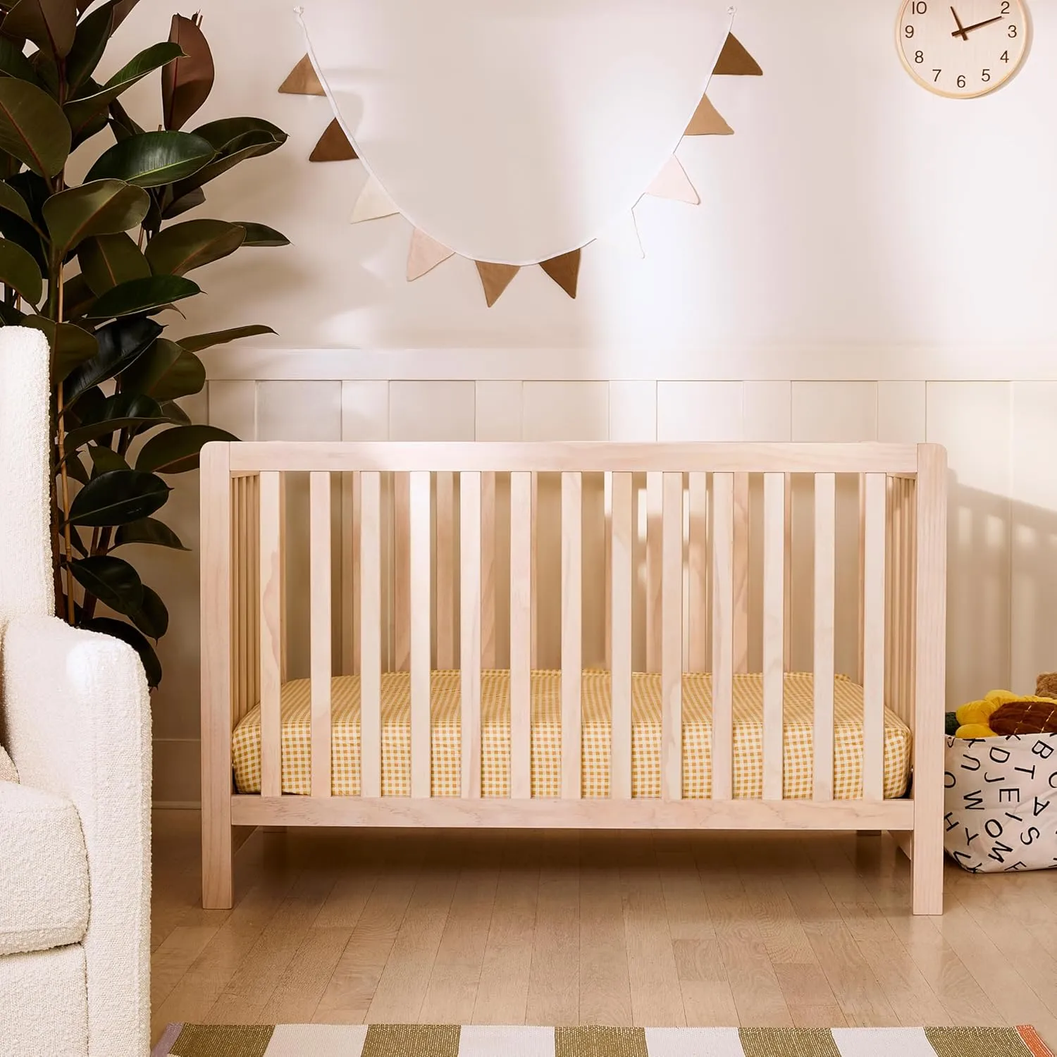 Carter's by DaVinci Colby 4-in-1 Convertible Crib - GREENGUARD Gold Certified Convertible Baby Crib to Toddler Bed, Daybed, Full-Size Bed - Wooden Baby Bed w/Four Adjustable Heights - Washed Natural