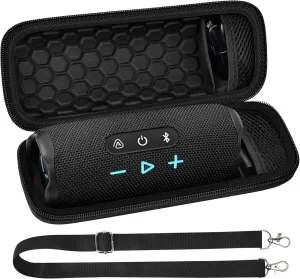 Case for JBL FLIP 7/6/ 5 Waterproof and Drop-Proof Bluetooth Speaker, Wireless Speaker Travel Carrying Bag with Handle and Detachable Shoulder Strap (Box Only) (Black)